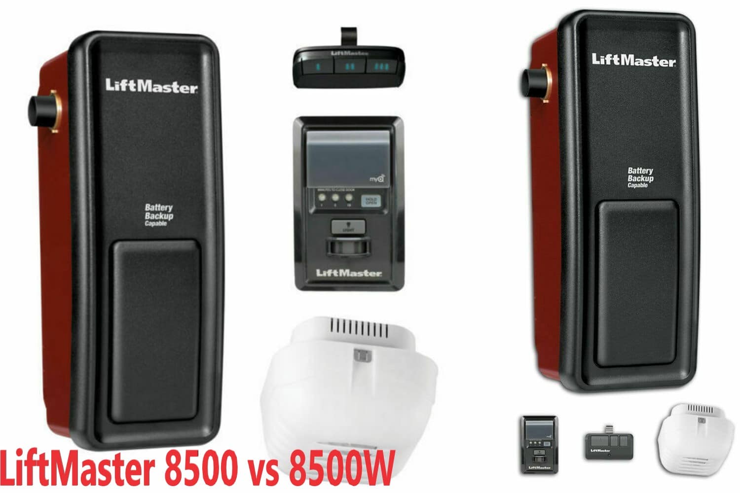 LiftMaster 8500 vs 8500w